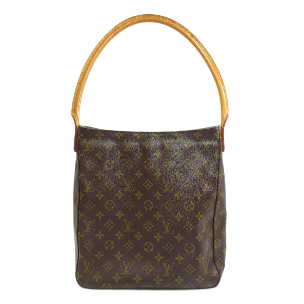 Louis Vuitton Tote Canvas Looping Monogram Bag Brown